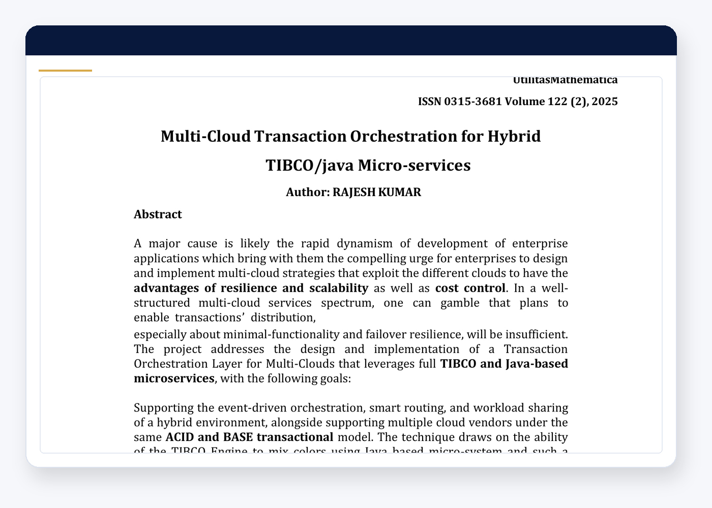 Multi-Cloud Transaction Orchestration